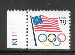 #2528 MNH Plate # Single