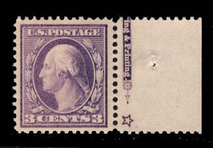 MOMEN: US STAMPS #376 MINT OG NH VF+ PF CERT LOT #89173