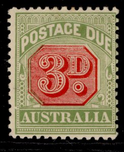 AUSTRALIA EDVII SG D66, 3d rosine and yellow-green, M MINT. Cat £42.