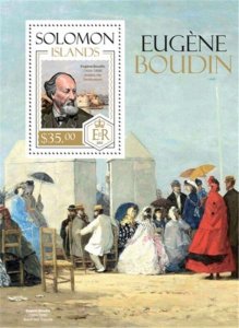 Solomon Islands - 2013 Eugene Boudin - Stamp Souvenir Sheet-19M-312