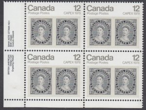 Canada - #753 Capex 1978 Plate Block - MNH