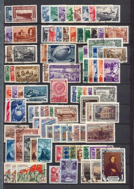 RUSSIA 1940s/50s Used+Sheets Collection(Appx 850+Items) High Value KM818