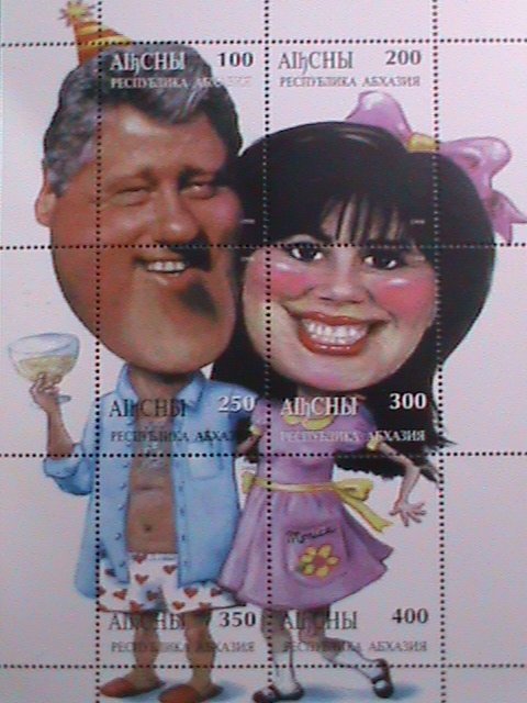 ​RUSSIA AIHCHBI-PRESIDENT  BILL CLINTON & LAWANSKY-MNH SHEET- VERY FINE