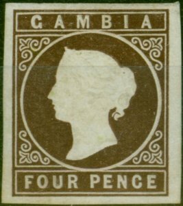 Gambia 1869 4d Brown SG1 V.F & Fresh MM