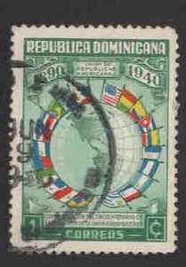 Dominican Republic Scott 351 Used Flag stamp