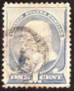 1887, US 1c, Franklin, Used, Sc 212