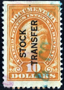 RD17 $10.00 Revenue: Stock Transfer (1918) Used