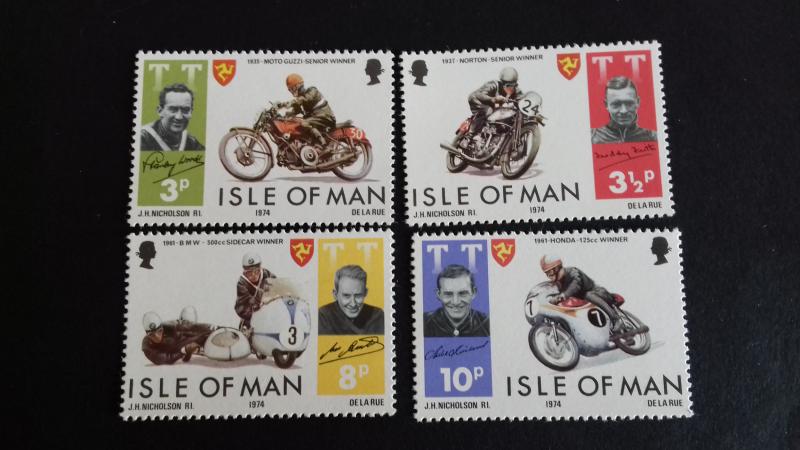 Isle of Man 1974 Winners of the Isle of Man TT Motorcycle Races Mint