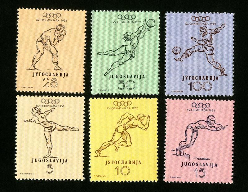 Yugoslavia Stamps # 359-64 VF OG LH Catalog Value $29.00