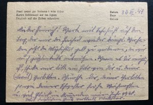 1947 Yugoslavia German Prisoner POW Camp Sheet Cover To Germany