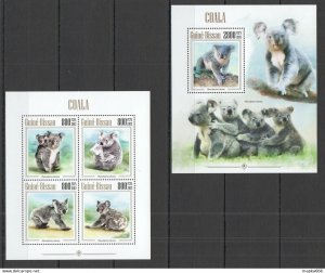 2013 Guinea-Bissau Animals Fauna Wild Coala 1Kb+1Bl ** Stamps St1187