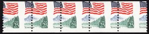 US 2280 MNH VF 25 Cent Flag Over Yosemite Spectacular Perf Error!