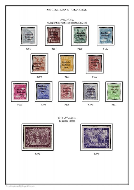 Germany Allied  Occupation 1945-1949  PDF(DIGITAL) STAMP ALBUM PAGES