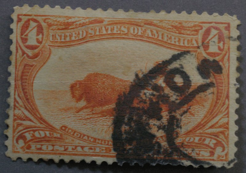 United States #287 4 Cent Trans-Mississippi Used