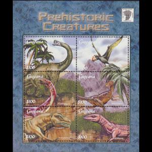 GUYANA 2001 - Scott# 3666 S/S Dinosaurs NH