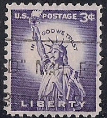 1035 3 cent 1954 Statue Liberty, used VF