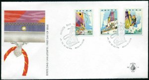 Aruba 95-97 FDC.Sailing Sports:Sailboating,Land sailing