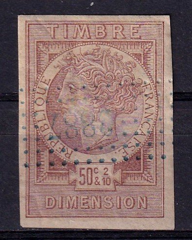 France 1885 Dimension Revenues Fiscals XF-Used Imperf