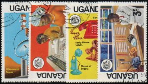 Uganda 147-50 - Cto - Telecommunications (Cpl) (1976) (cv $1.35)