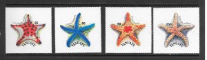 FISH - VANUATU #849-52 STAR FISH MNH