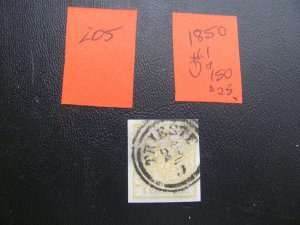 AUSTRIA 1850 USED  SC 1  4 MARGINS XF $150 (205)