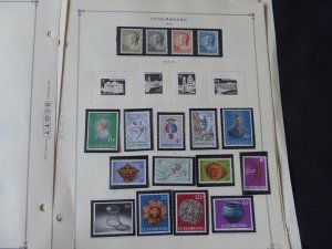 Luxemburg 1874-1966 Stamp Collection on Scott International Stamp Album pages