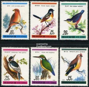 Korea, North 1988, Birds 6v, MNH