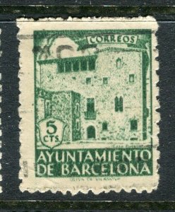 SPAIN; 1930s early Barcelona Local Civil War period issues fine used value