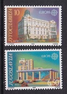 Yugoslavia   #2040-2041  MNH  1990  Europa   post offices