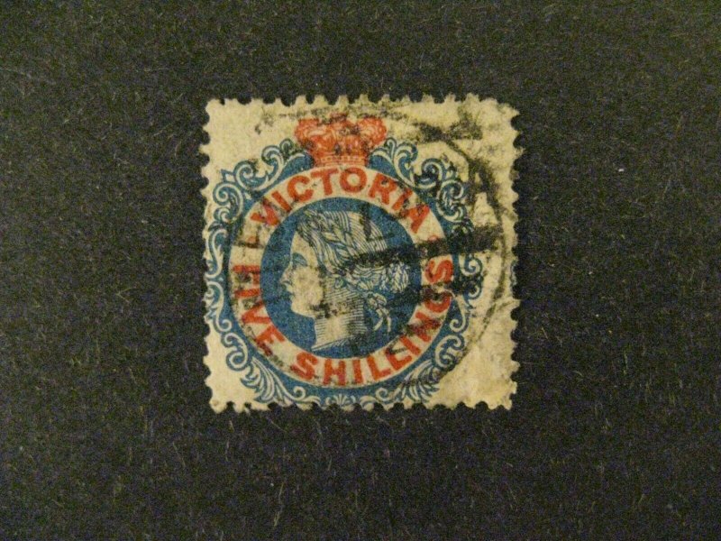 Australia/Victoria #121b used without blue line under crown thn spt a22.5 4646