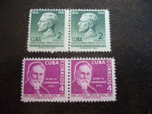 Stamps - Cuba - Scott#543-546 - Mint Hinged Set of 4 Stamps in Pairs