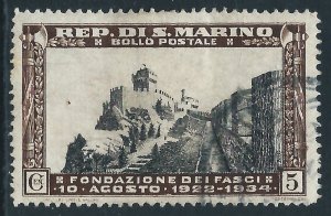 San Marino, Sc #161, 5c Used