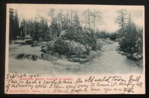 1903 Quebec Canada RPPC postcard Cover To London England Jeanotte River View