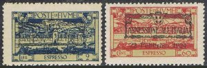 Fiume E16-E17,MNH.Michel 180-181.Special Delivery stamps 1924.Fiume in 16th cent