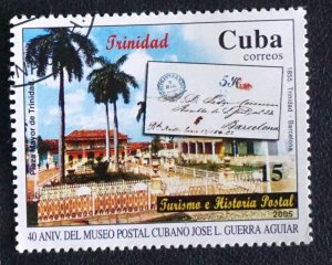 CUBA Sc# 4446   POSTAL MUSEUM historic cities  15c TRINIDAD    2005 used cto