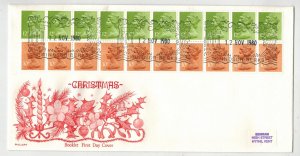 GREAT BRITAIN FDC CHRISTMAS  HOLIDAY BOOKLET OF 20 WINDSOR BERKS 1980