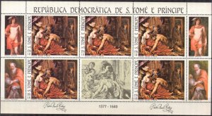 Sao Tome and Principe 1983 Art Paintings Easter P.P. Rubens (2) Sheet of 5 MNH