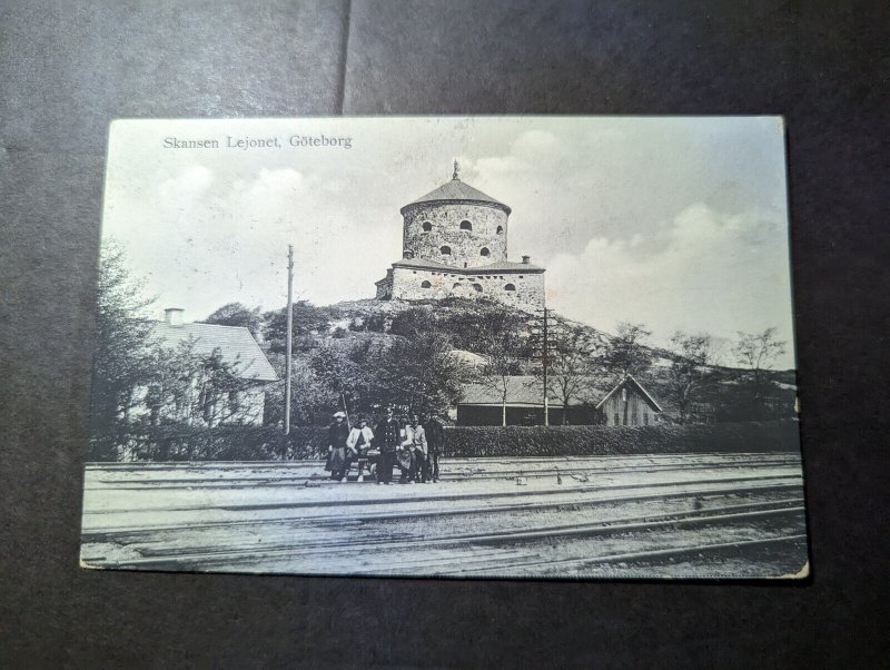 1914 Sweden RPPC Postcard Cover Goteborg to Bern Switzerland