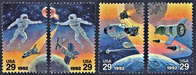 SC#2631-34 29¢ Space Accomplishments Singles (1992) MNH