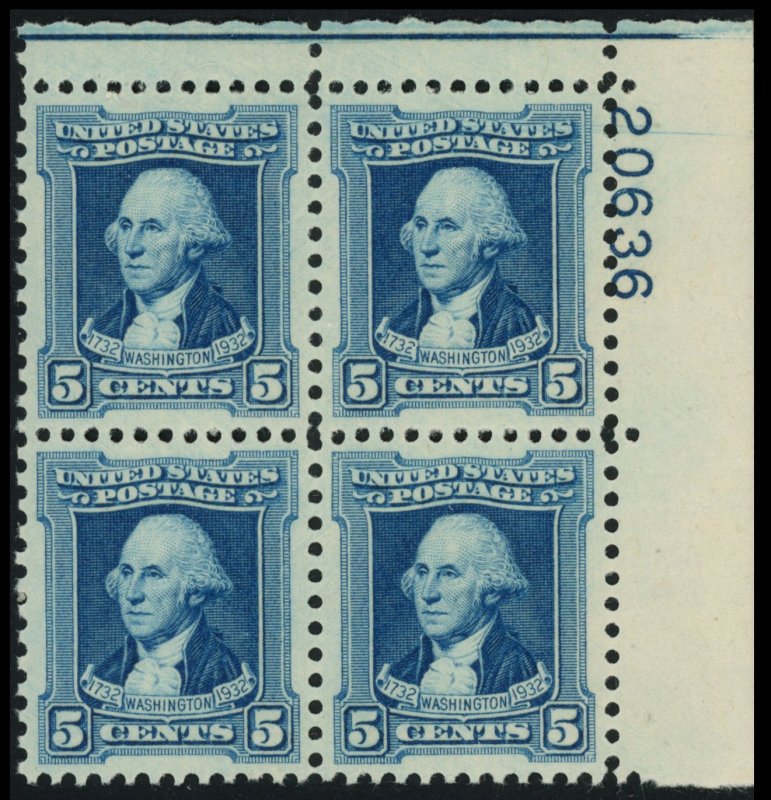 USA Scott #710, **XF**, Plate Block of 4, Never Hinged, SCV $22.50 (55718)