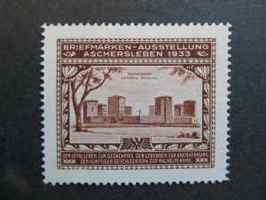 A4P2F34 Germany Poster Stamp 1933 International Philatelic Exhibition MNG