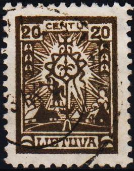 Lithuania.1923 20c S.G.190 Fine Used