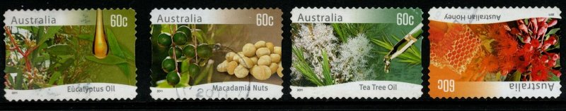 AUSTRALIA SG3600/3 2011 NATIVE PLANTS SELF ADHESIVE FINE USED