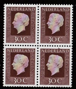 Netherlands # 461, Queen Juliana, Block of 4, Mint NH