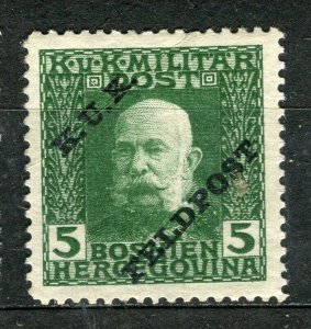 AUSTRIA; 1915 Bosnia KUK FELDPOST issue fine Mint hinged 5h. value