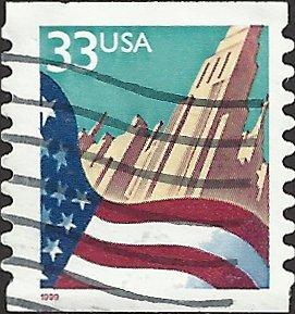 # 3281c USED FLAG AND CITY SMALL DATE