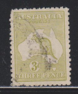 Australia,  3d Kangaroo (SC# 47b) Used