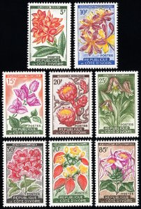 Ivory Coast Stamps # 183-9 MNH XF Flowers