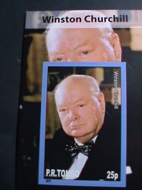 TONGA-2010 FAMOUS PERSON WINSTON CHURCHILL-IMPERF: MNH S/S SHEET-VERY FINE