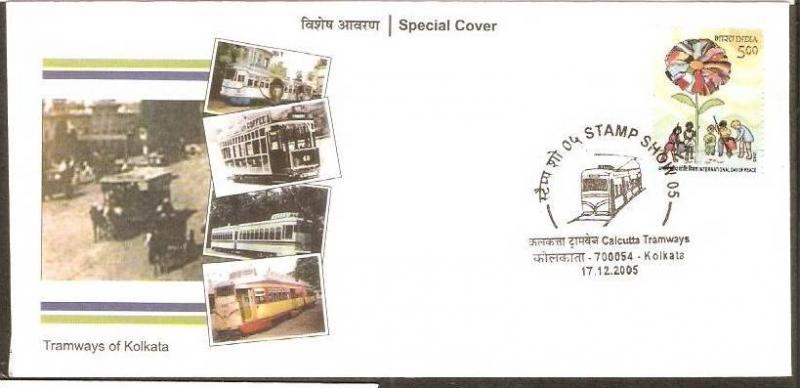 India 2005 Electric & Horse - Tramways of Kolkata Public Transport Special Co...